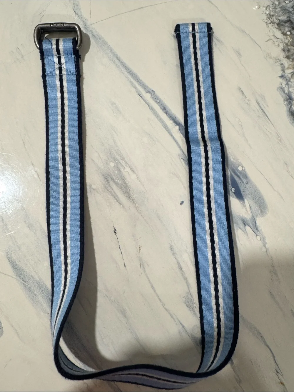 Polo Ralph Lauren Boys Striped Canvas D-Ring Belt Youth Size 26 In